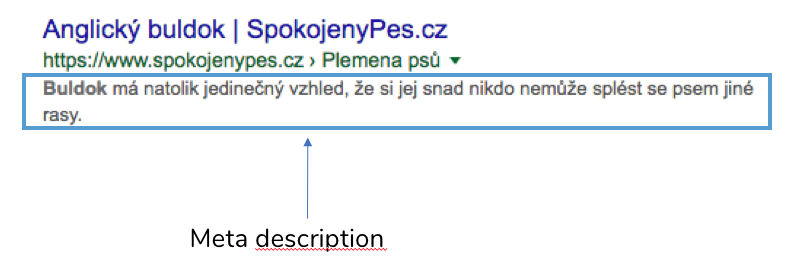 Meta popisek ukázka
